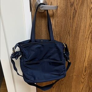 TORY Burch Elegant Navy Blue Tote Bag